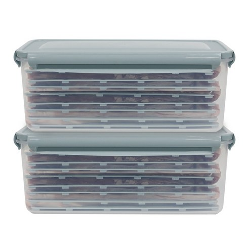 나누담 냉동 삼겹 생선 보관 트레이 용기 3L, 2개입, 1세트